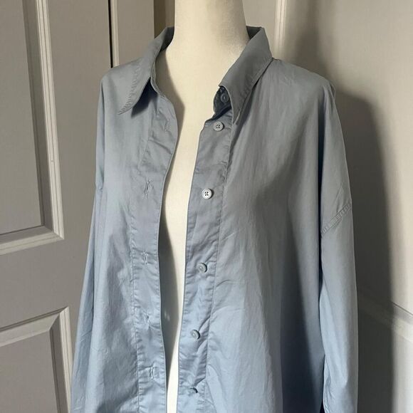Sunday Best light blue cotton oversized button-up FUTURE shirt from Aritzia - Picture 1 of 2